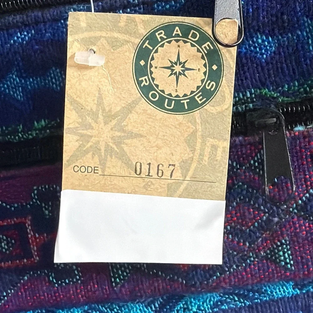 Trade Routes Sling Bag Unisex OS Blue Purple NEW Jacquard Tapestry‎ Backpack